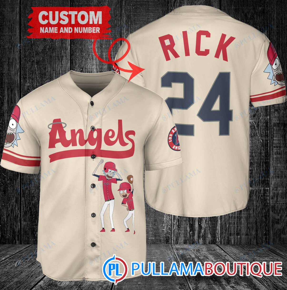 Personalized Boston Red Sox Rick and Morty Baseball Jersey Red