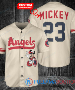 Personalized Los Angeles Angels x Mickey Mouse Baseball Jersey