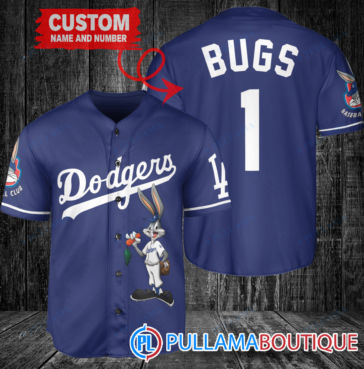 Personalized Detroit Tigers Bugs Bunny Baseball Jersey Navy