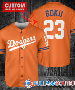 Personalized Los Angeles Dodgers Dragon Ball Z Goku Baseball Jersey