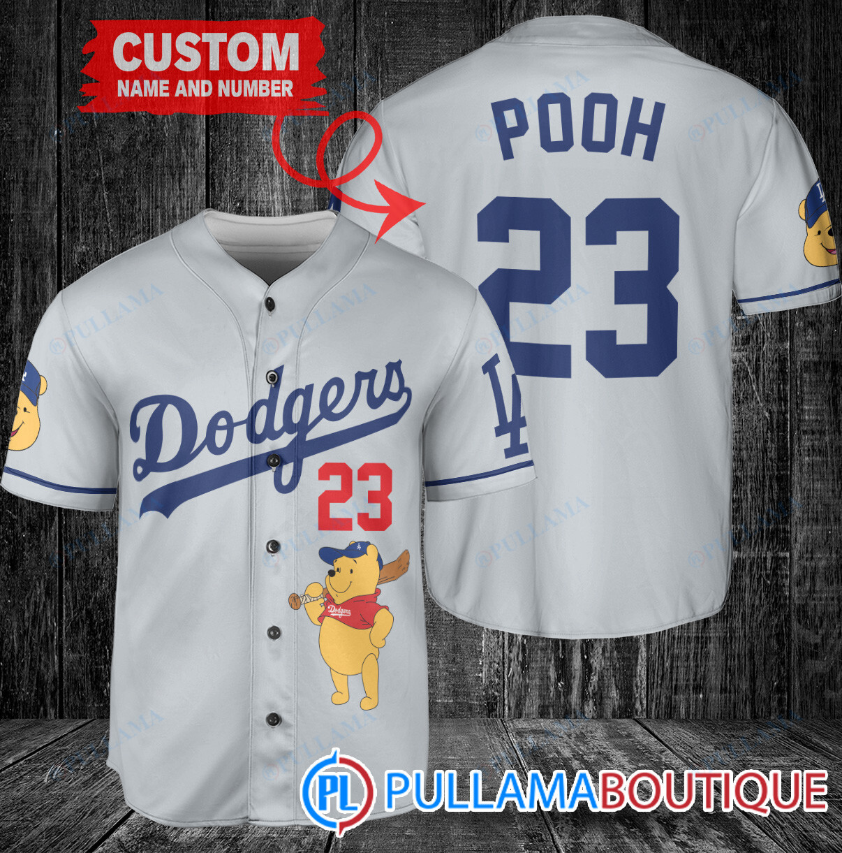 Personalized New York Mets Winnie the Pooh Baseball Jersey Royal