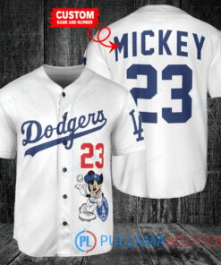 Personalized Los Angeles Dodgers x Mickey Mouse Baseball Jersey