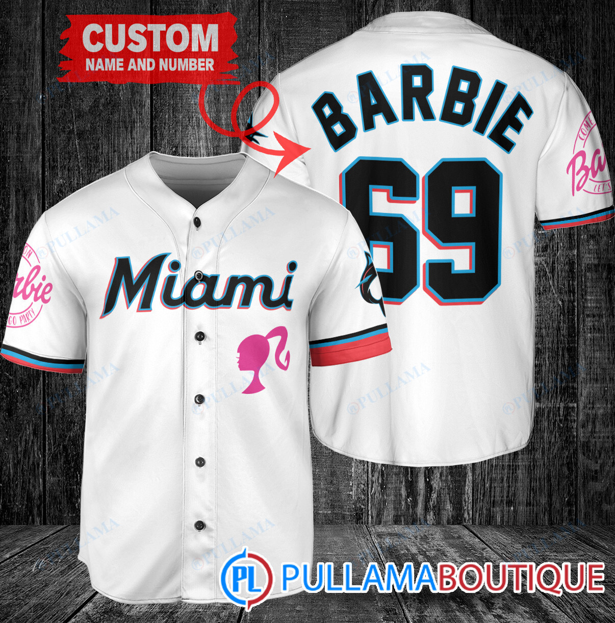 Personalized Los Angeles Angels Barbie Baseball Jersey White