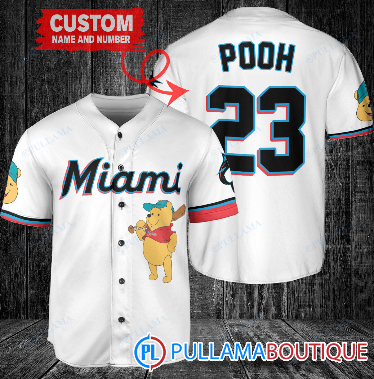 Personalized Cleveland Guardians Winnie the Pooh Baseball Jersey Red