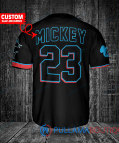 Personalized Miami Marlins x Mickey Mouse Baseball Jersey