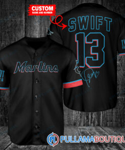 Personalized Miami Marlins x Taylor Swift Baseball Jersey