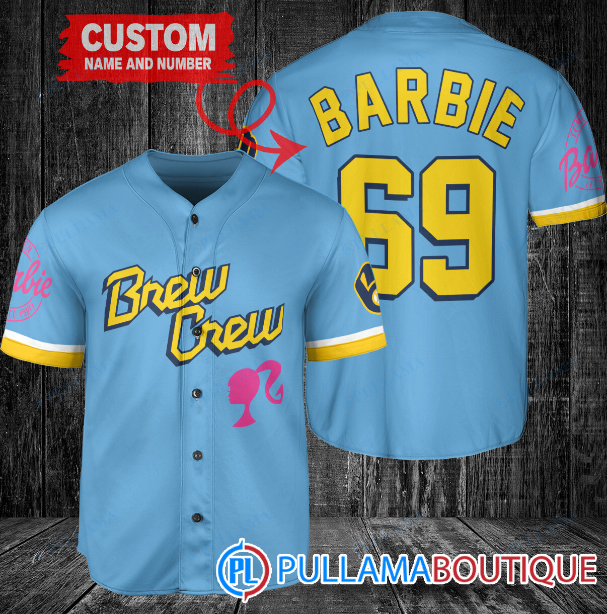 Personalized St.Louis Cardinals Barbie Baseball Jersey Cream