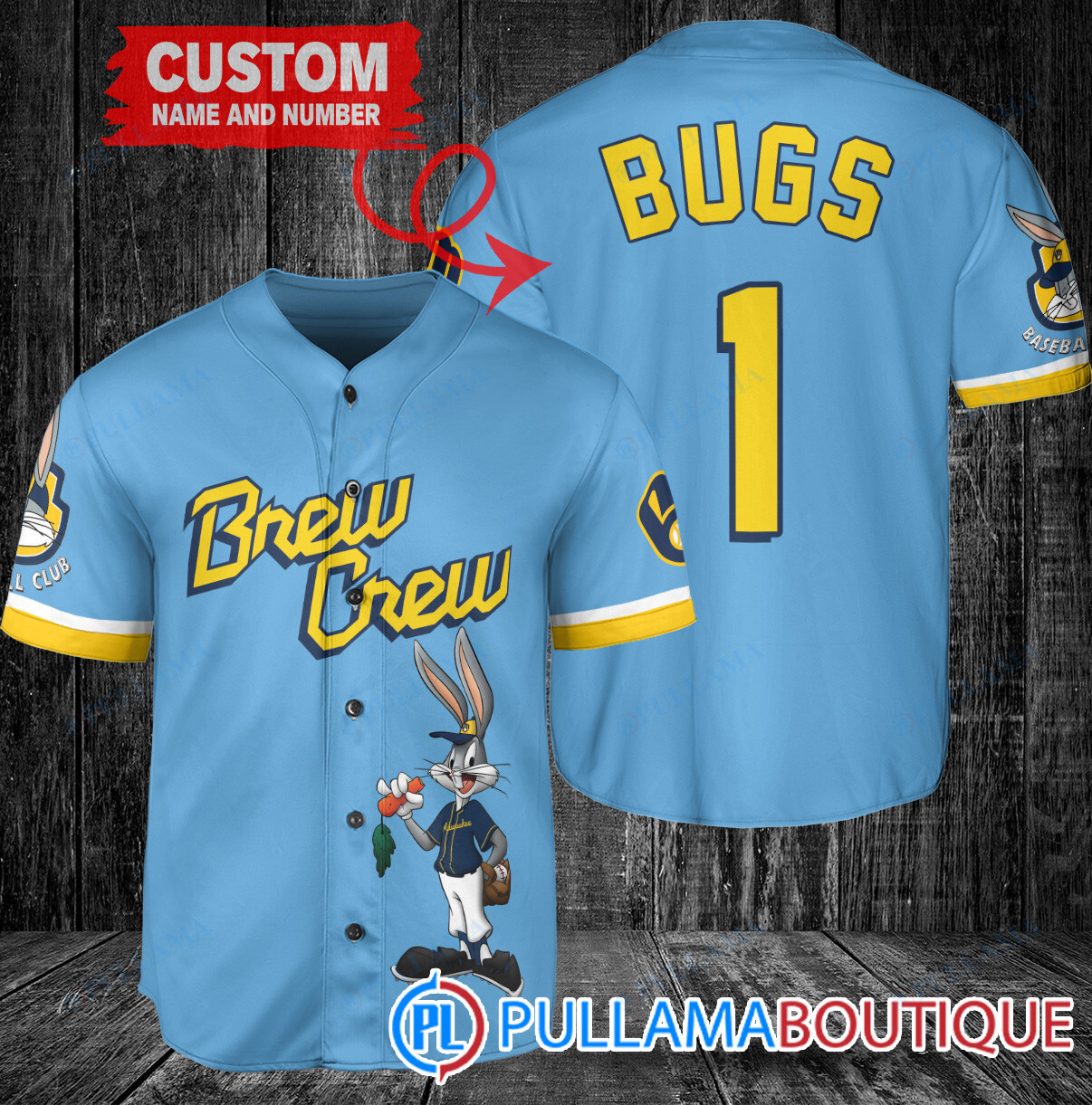 Personalized Tampa Bay Rays Bugs Bunny Baseball Jersey White Alternate Replica