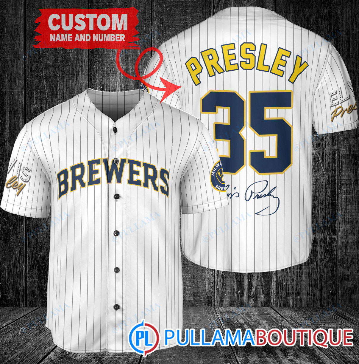 Personalized San Diego Padres Elvis Presley Baseball Jersey White