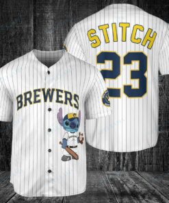 Personalized Milwaukee Brewers Stitch Baseball Jersey White