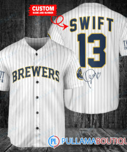 Personalized Milwaukee Brewers x Taylor Swift Baseball Jersey