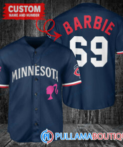 Personalized Minnesota Twins Barbie Baseball Jersey Navy