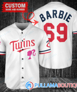 Personalized Minnesota Twins Barbie Baseball Jersey White