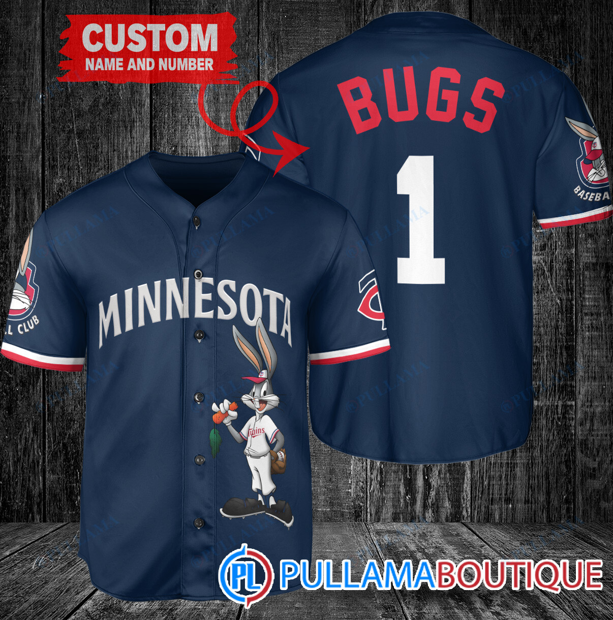 Personalized San Diego Padres Bugs Bunny Baseball Jersey Tan