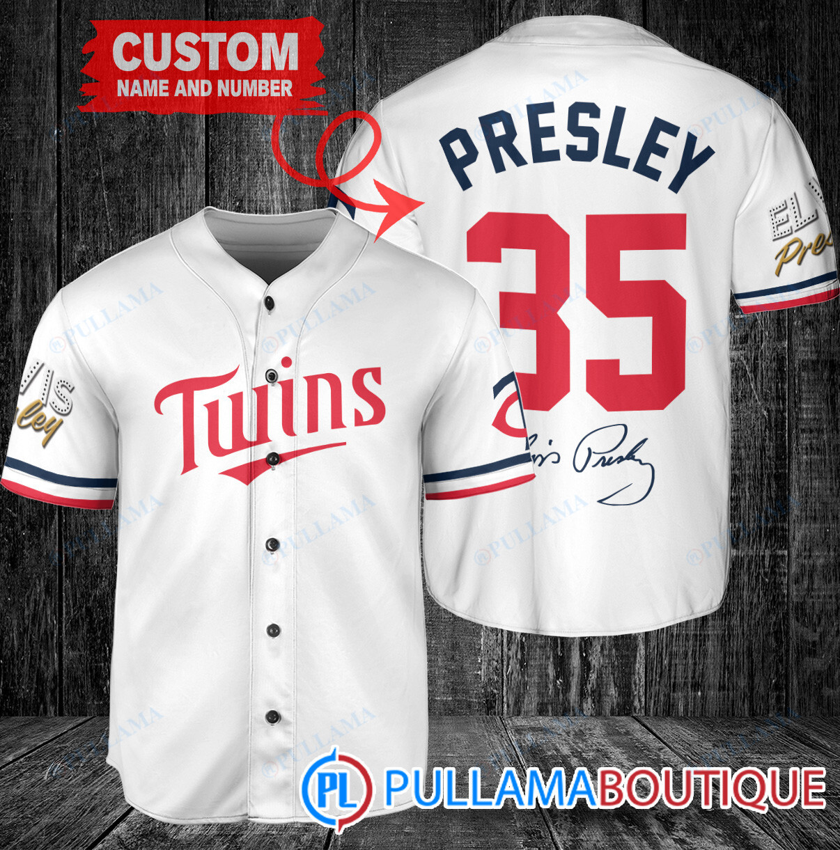 Personalized Seattle Mariners Elvis Presley Baseball Jersey Navy