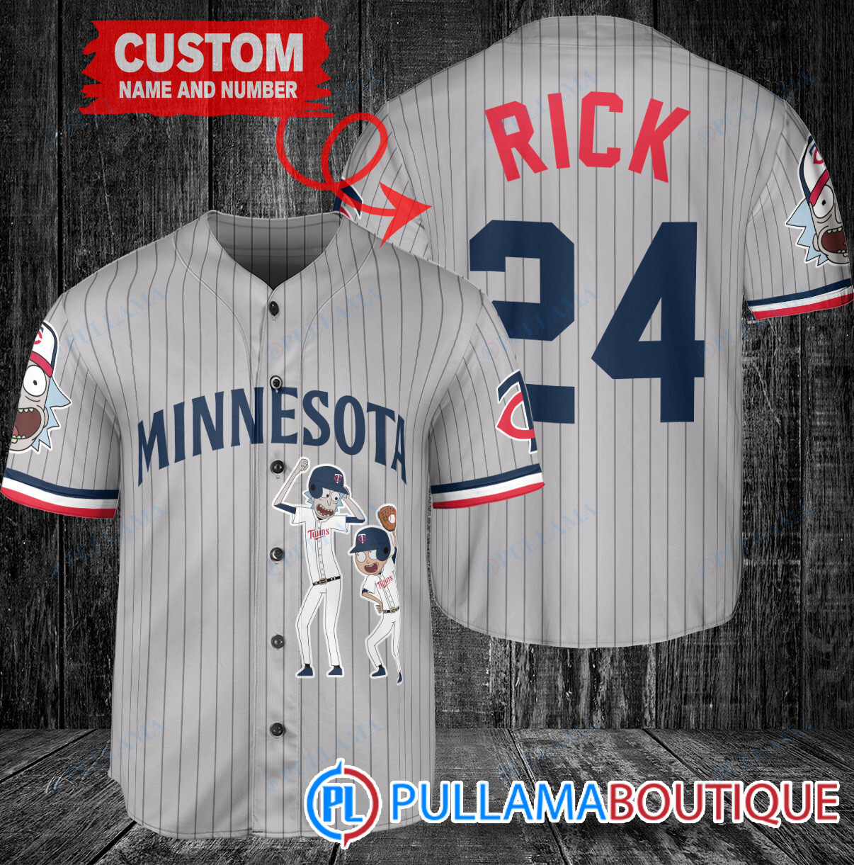 Personalized Atlanta Braves Rick and Morty Baseball Jersey White