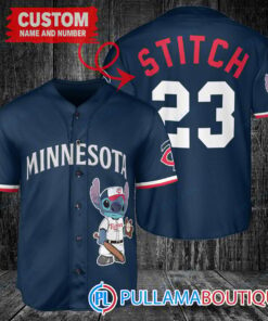 Personalized Minnesota Twins Stitch Baseball Jersey Navy