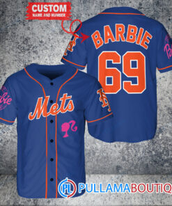 Personalized New York Mets Barbie Baseball Jersey Royal