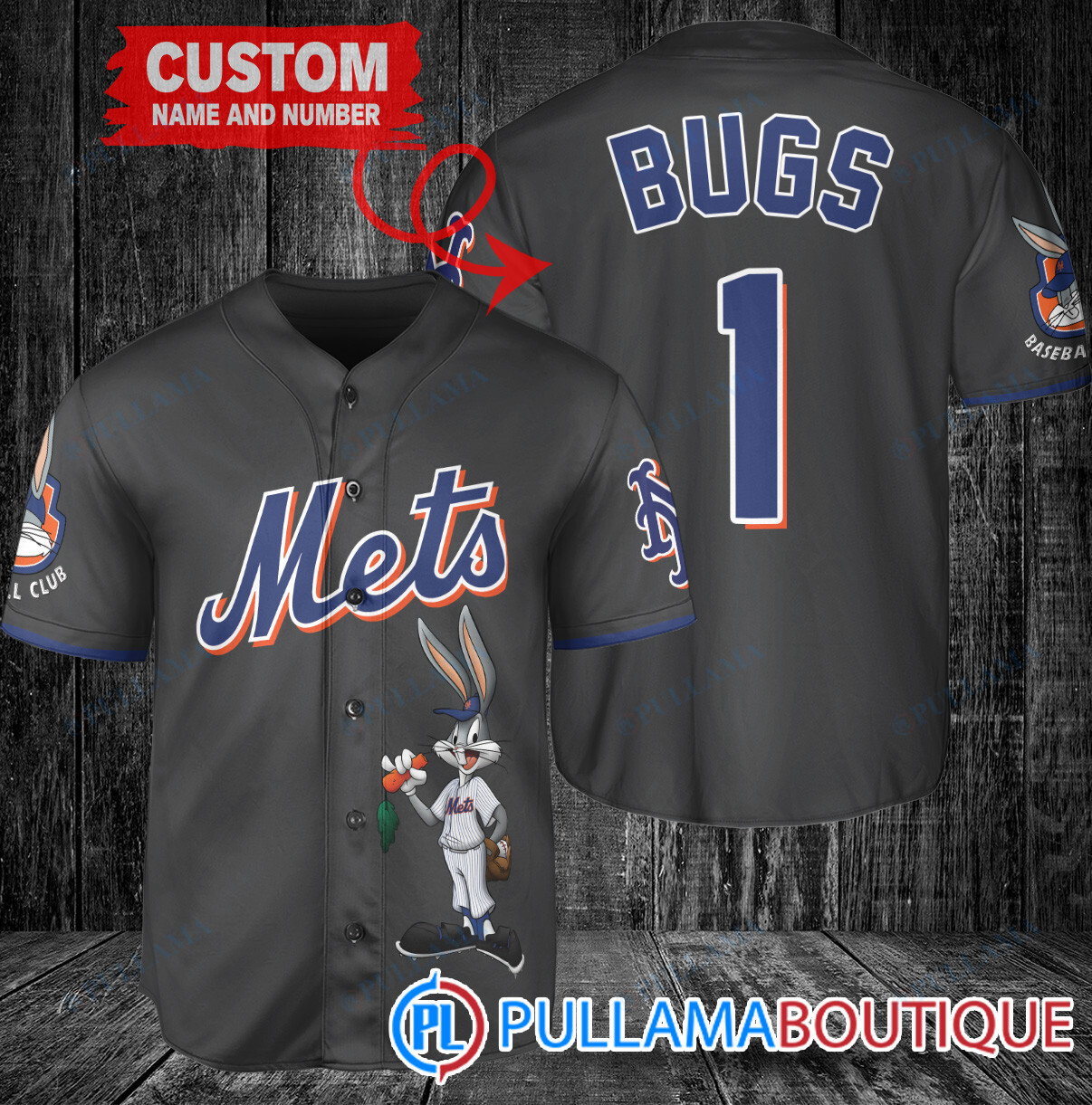 Personalized Chicago Cubs Bugs Bunny Baseball Jersey Navy City Connect