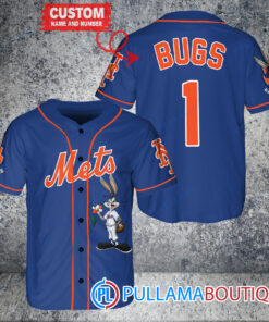 Personalized New York Mets Bugs Bunny Baseball Jersey Royal