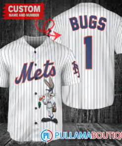 Personalized New York Mets Bugs Bunny Baseball Jersey White