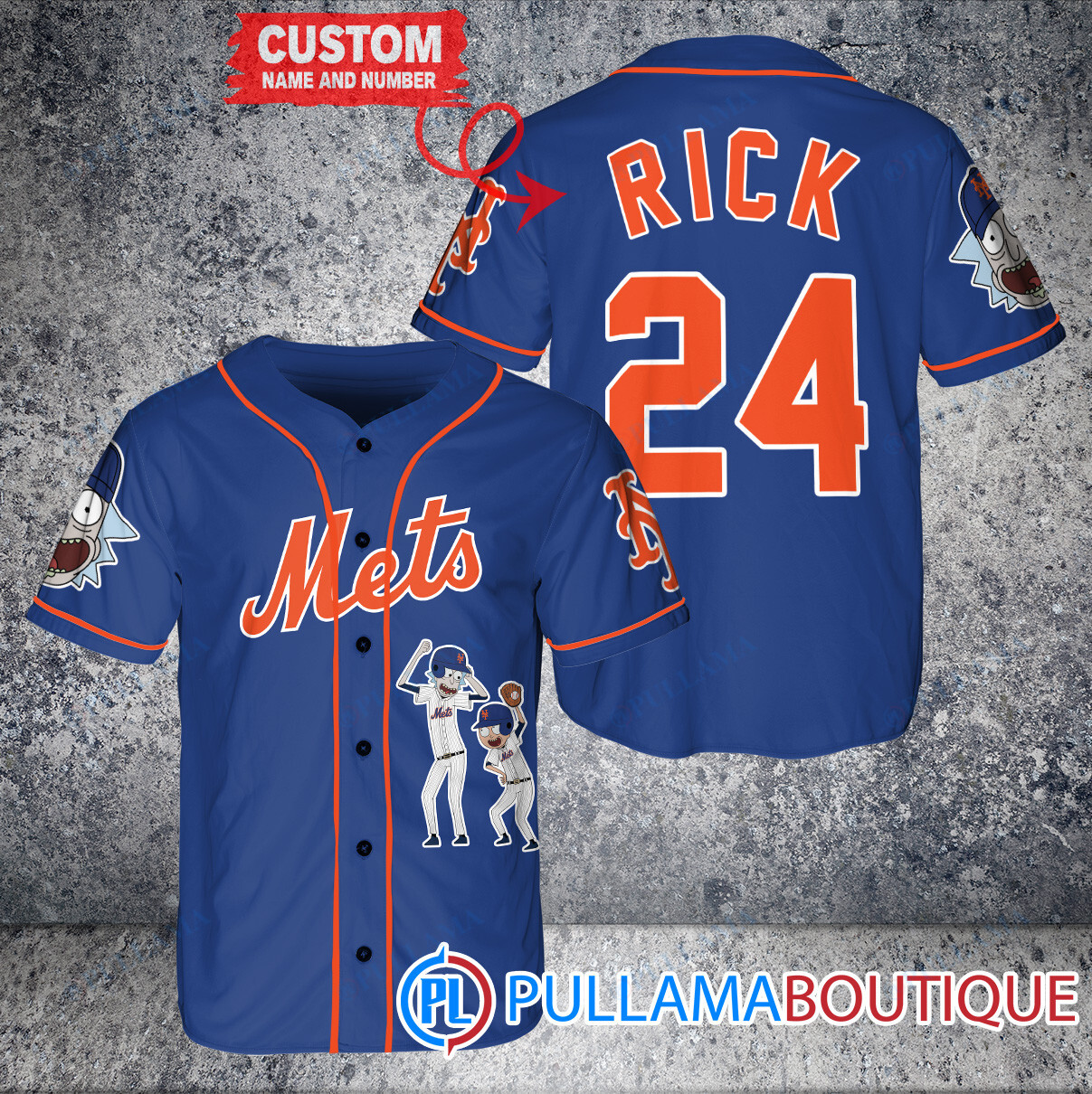 Personalized Chicago Cubs Rick and Morty Baseball Jersey Royal