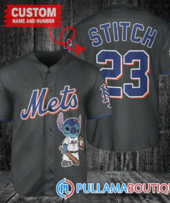 Personalized New York Mets Stitch Baseball Jersey Black