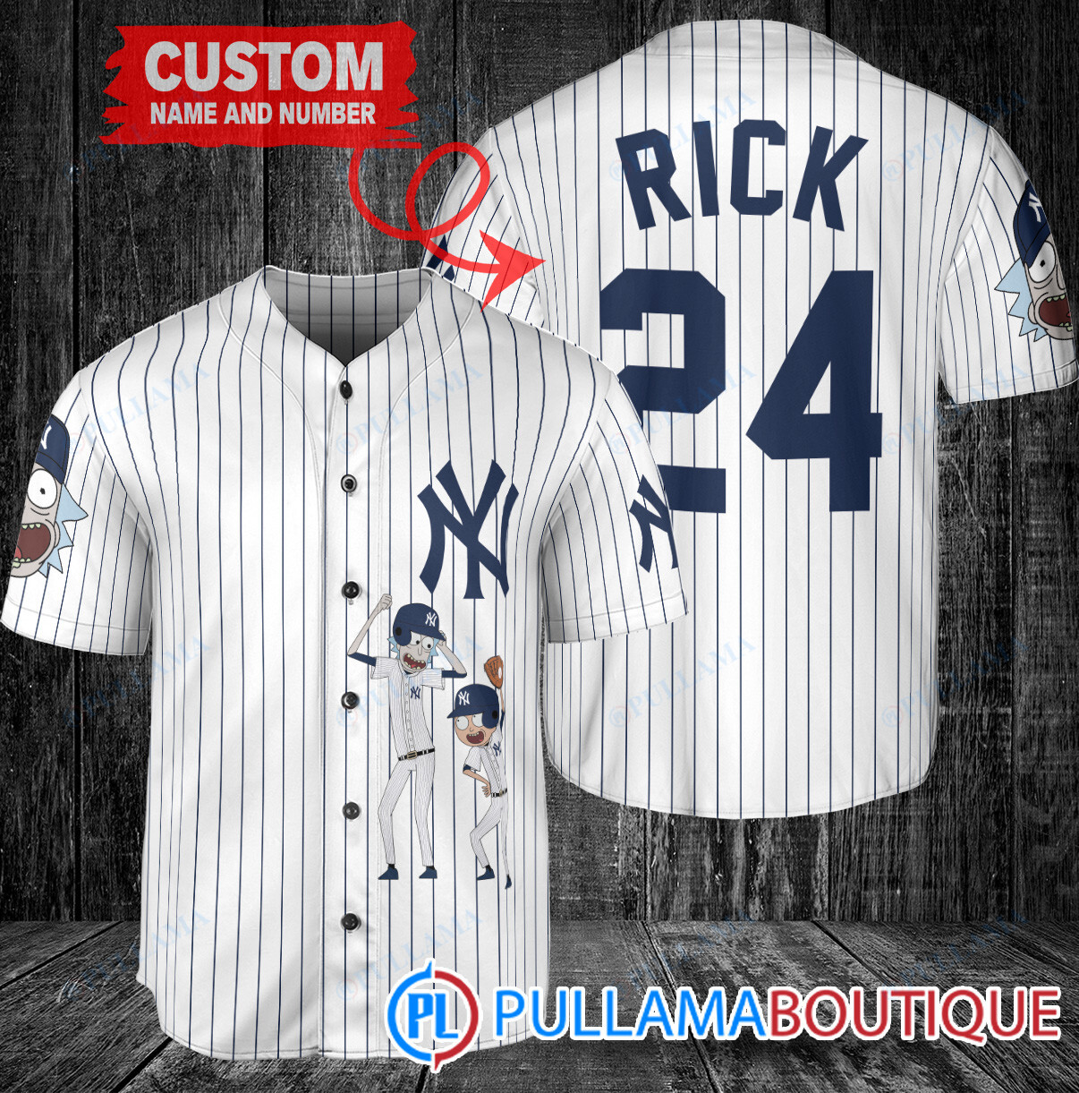 Personalized Philadelphia Phillies Rick and Morty Baseball Jersey White