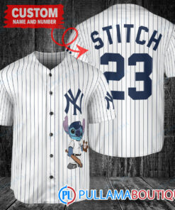 Personalized New York Yankees Stitch Baseball Jersey White