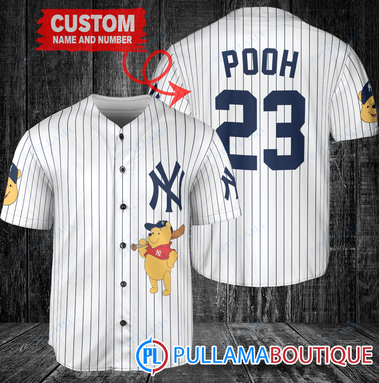 Personalized Cleveland Guardians Winnie the Pooh Baseball Jersey Gray