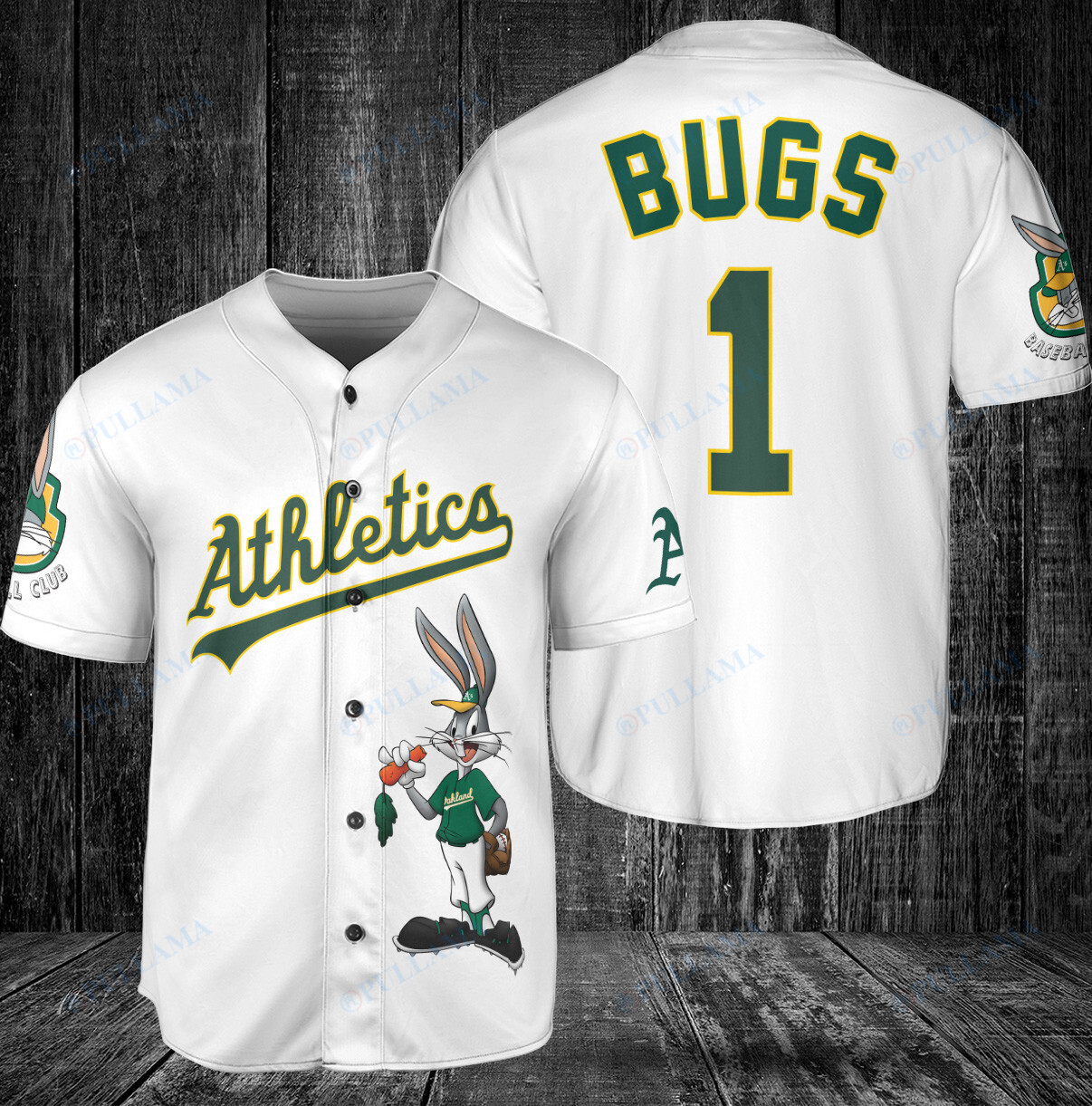 Personalized Chicago Cubs Bugs Bunny Baseball Jersey Gray