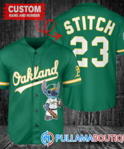 Personalized Oakland Athletics Stitch Baseball Jersey Green