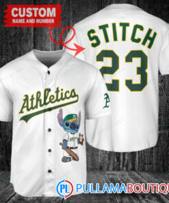 Personalized Oakland Athletics Stitch Baseball Jersey White