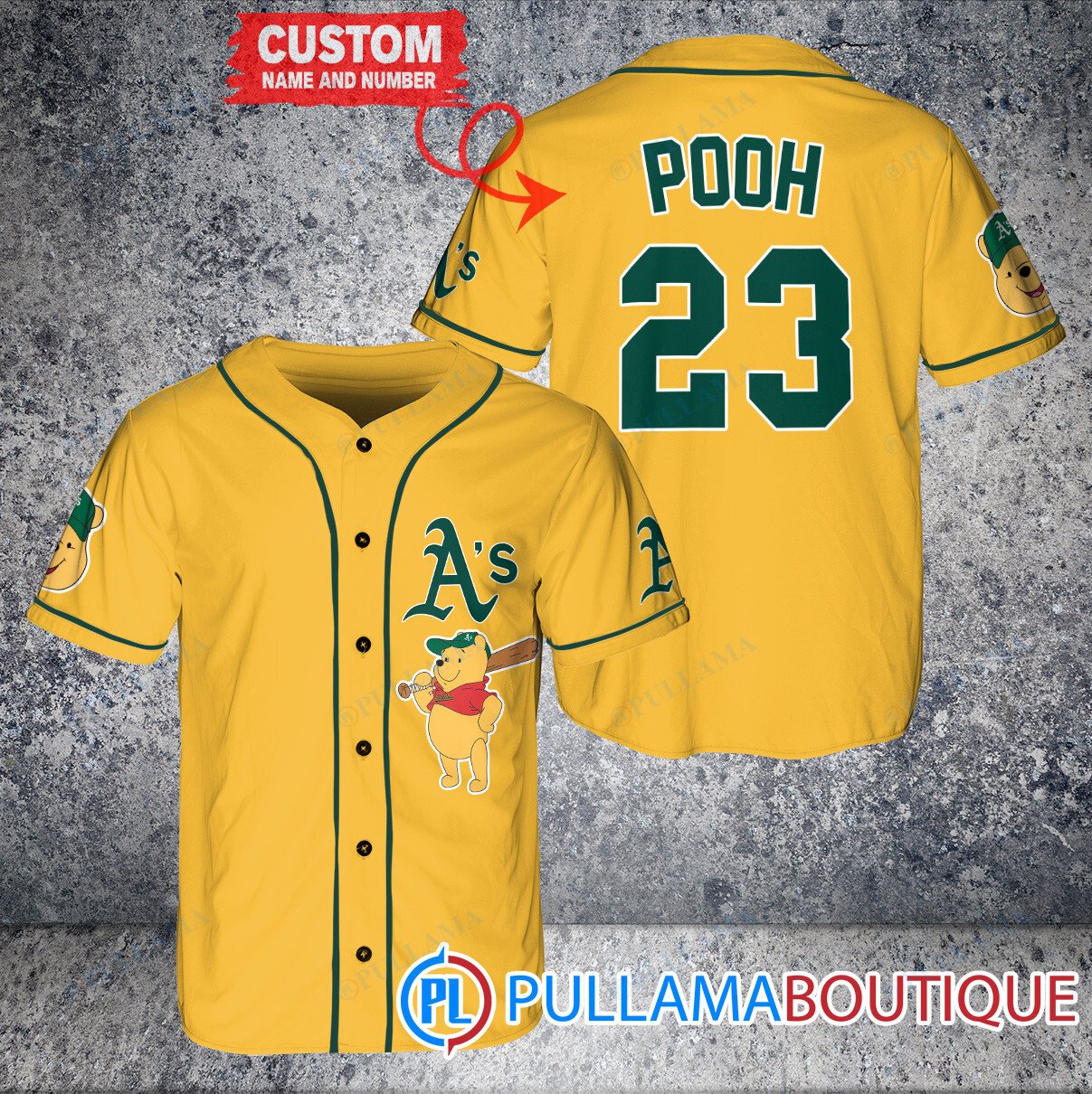 Personalized San Diego Padres Winnie the Pooh Baseball Jersey Brown