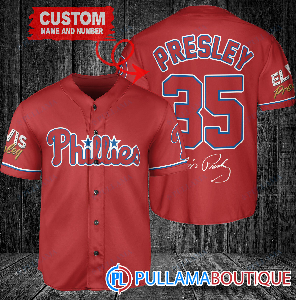 Personalized Chicago Cubs Elvis Presley Baseball Jersey Gray