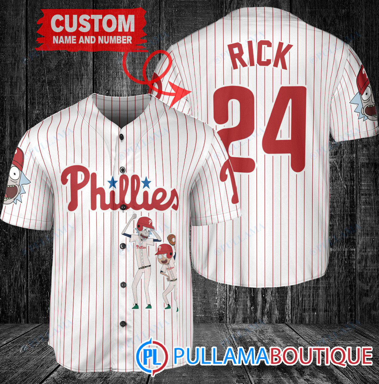 Personalized New York Yankees Rick and Morty Baseball Jersey White