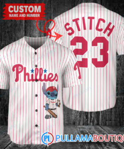 Personalized Philadelphia Phillies Stitch Baseball Jersey White