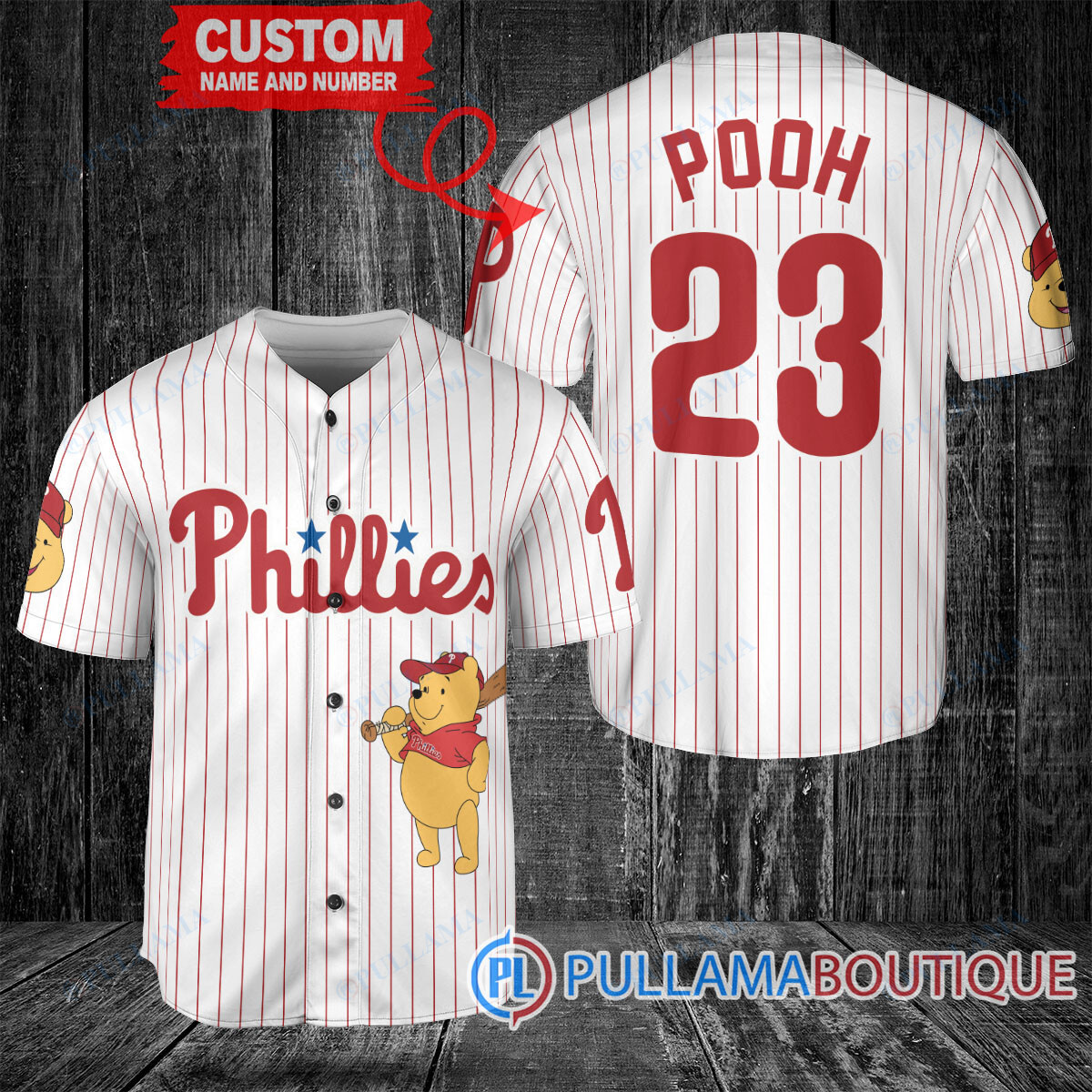 Personalized San Francisco Giants Winnie the Pooh Baseball Jersey Cream