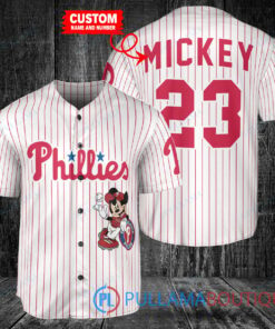 Personalized Philadelphia Phillies x Mickey Mouse Baseball Jersey