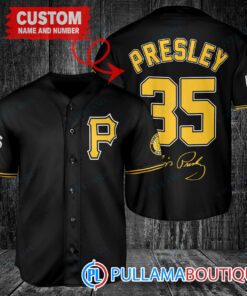 Personalized Pittsburgh Pirates Elvis Presley Baseball Jersey Black