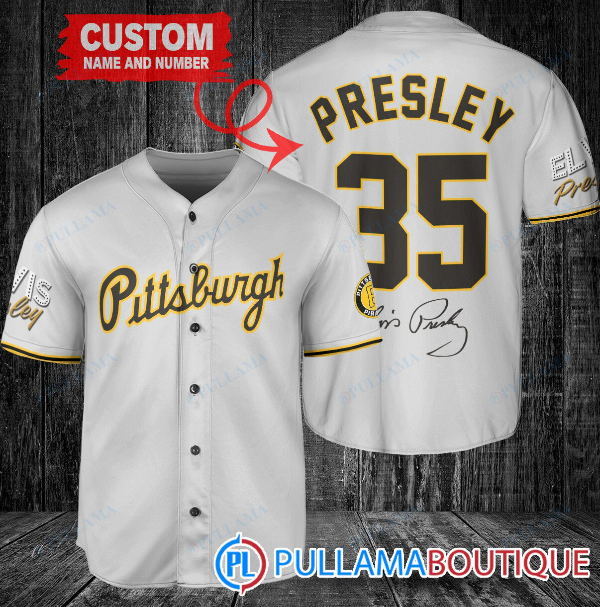 Personalized Los Angeles Angels Elvis Presley Baseball Jersey Red