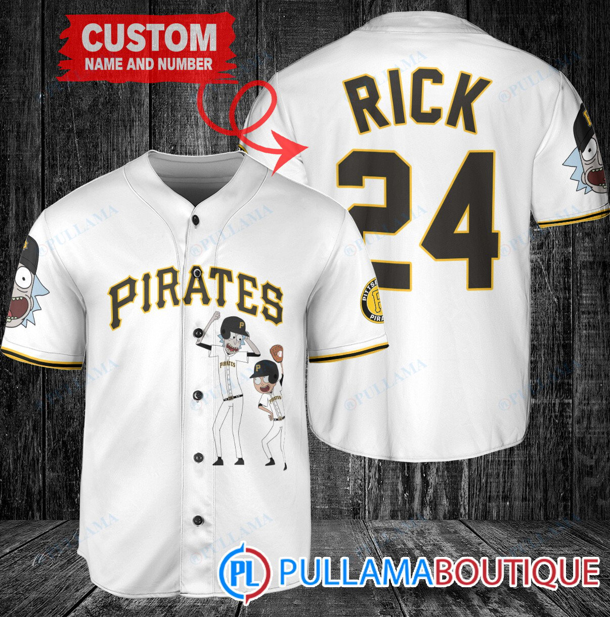 Personalized San Francisco Giants Rick and Morty Baseball Jersey Black