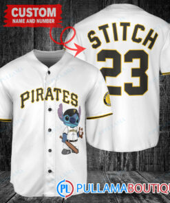 Personalized Pittsburgh Pirates Stitch Baseball Jersey White