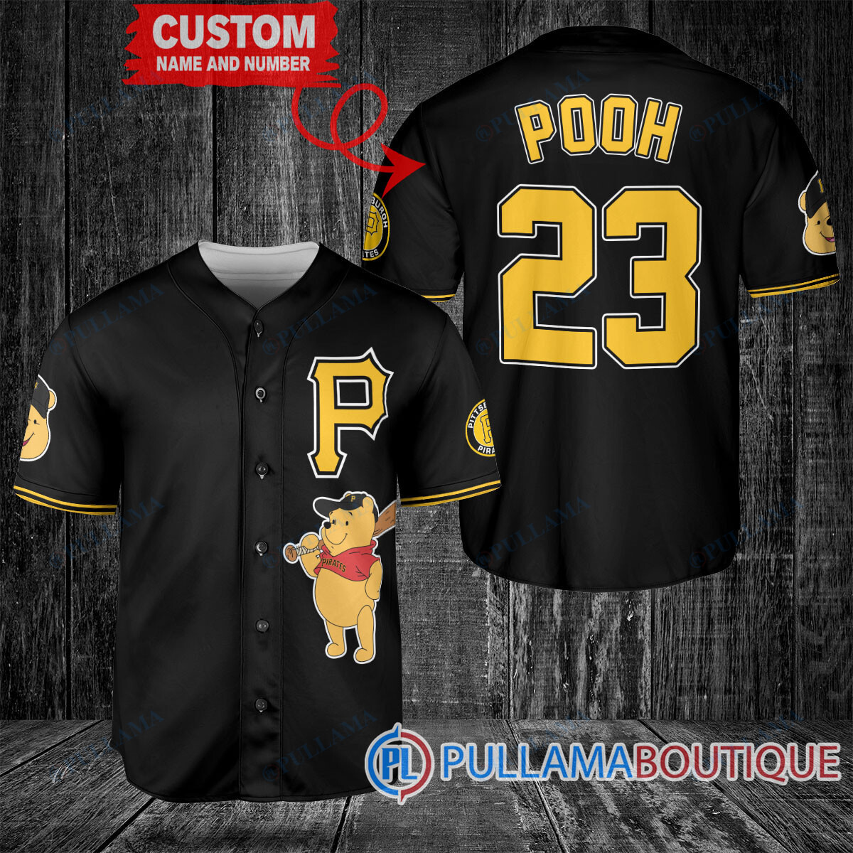 Personalized Baltimore Orioles Winnie the Pooh Baseball Jersey White