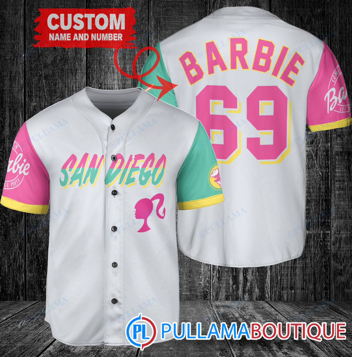 Personalized Tampa Bay Rays Barbie Baseball Jersey White Home Replica