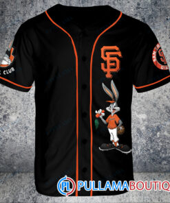 Personalized San Francisco Giants Bugs Bunny Baseball Jersey Black