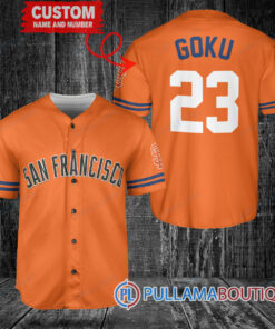 Personalized San Francisco Giants Dragon Ball Z Goku Baseball Jersey