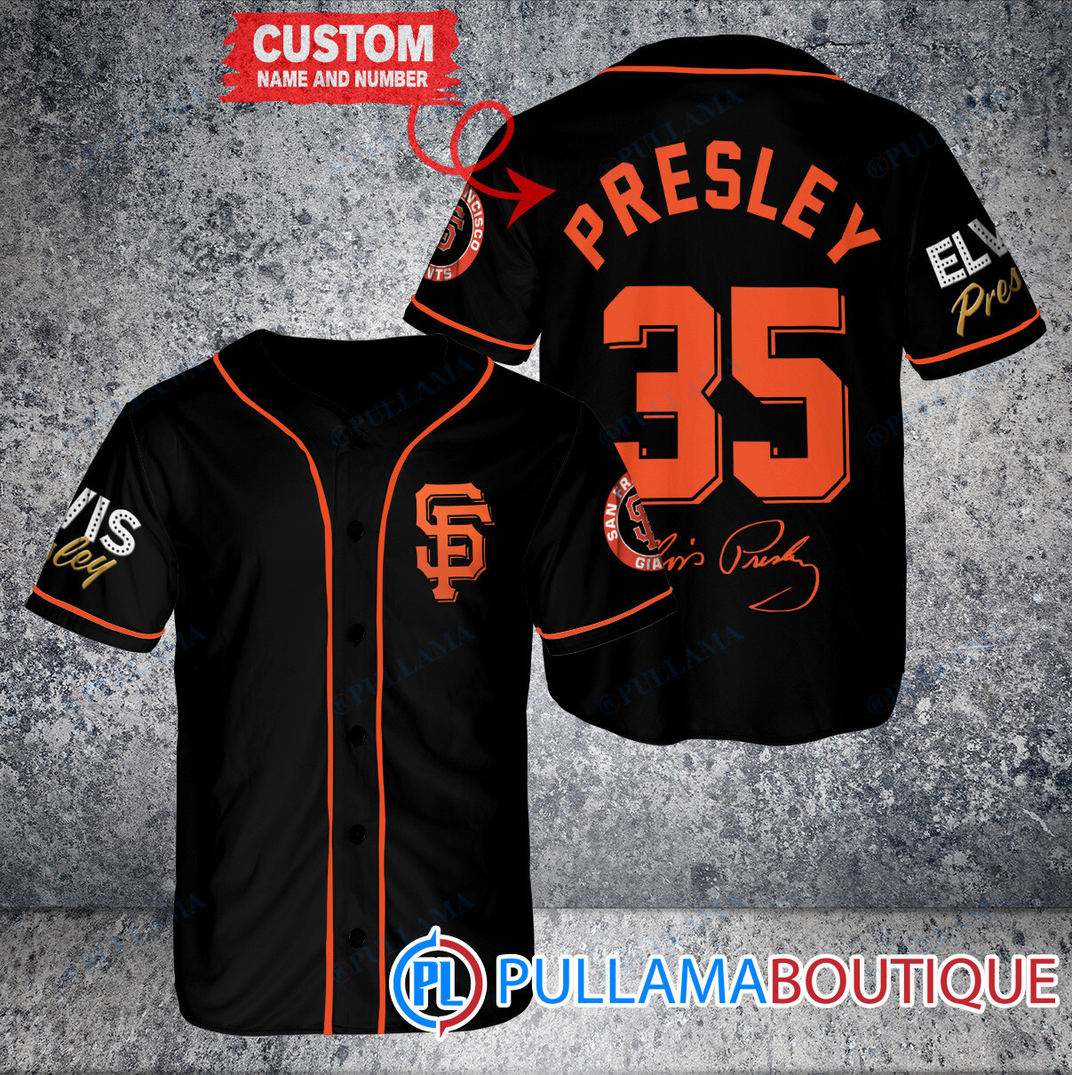 Personalized New York Mets Elvis Presley Baseball Jersey White