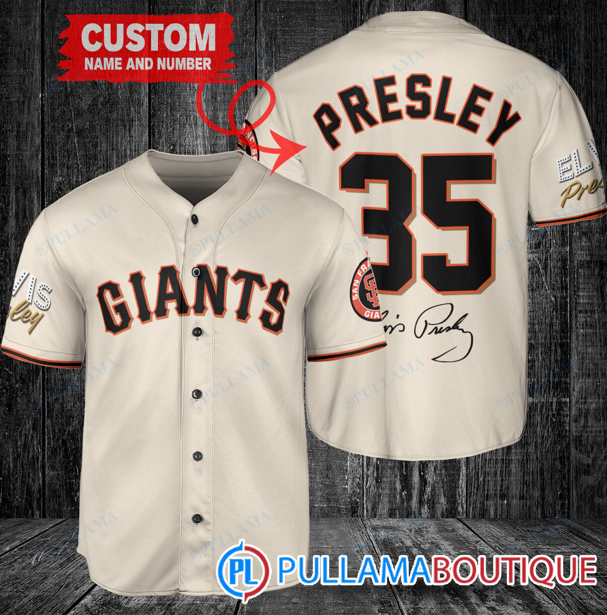 Personalized Houston Astros Elvis Presley Baseball Jersey Orange