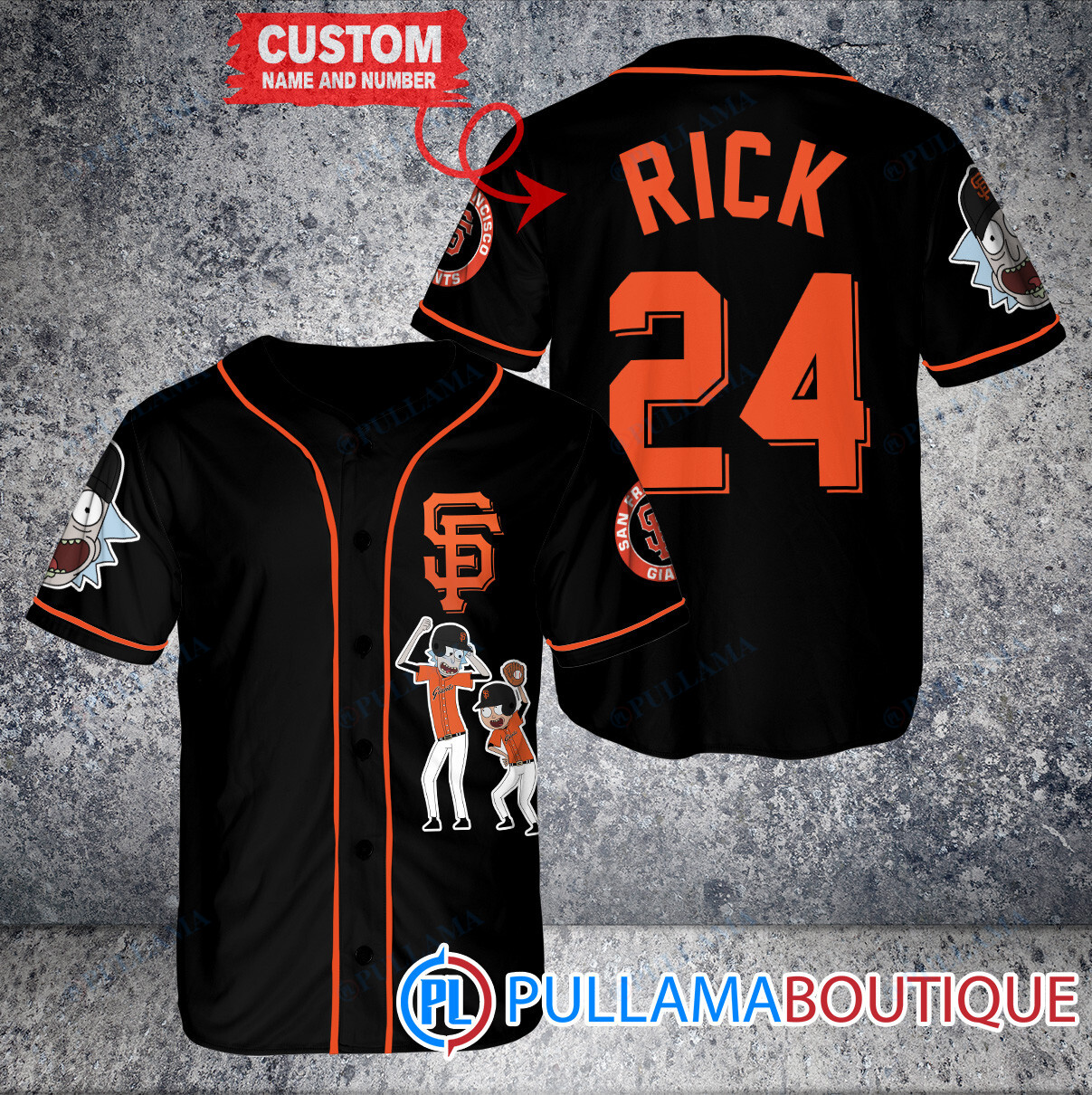 Personalized Los Angeles Angels Rick and Morty Baseball Jersey Cream